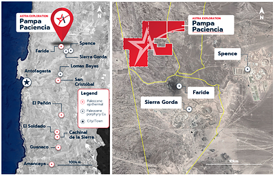 Figure 5: Location of the Pampa Paciencia flagship project in the Paleocene Belt. (CNW Group/Astra Exploration Limited)