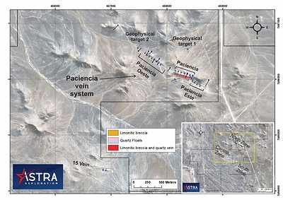 Figure 3: Black dots & traces are historical DDH holes, and blue dots & traces are Phase I 2022 Astra Exploration RC holes. (CNW Group/Astra Exploration Limited)