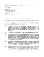 Notice of Nomination by a Nominating Shareholder of Persons for Election as Directors (CNW Group/The&nbsp;Group&nbsp;of&nbsp;Shareholders&nbsp;of&nbsp;Sernova&nbsp;Corporation)