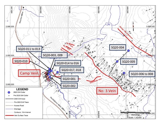 Figure 1: Phase I and II Drilling at the Silver Queen Project near Houston, British Columbia