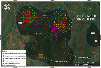 Orion North Detailed Map (CNW Group/Star Diamond Corporation)