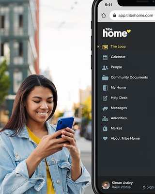 Tribe Home supports tenants with important updates, building documents, maintenance requests, amenity bookings, and curated offers, while enabling management to post communications, track requests, and manage operations efficiently. (CNW Group/Tribe Property Technologies Inc.)