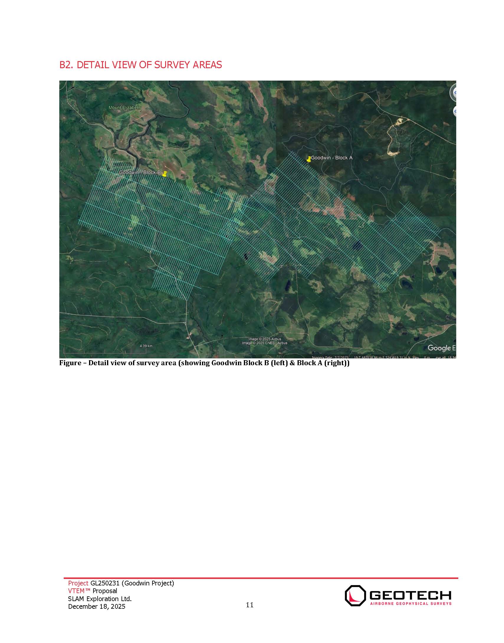 Figure 1: Proposed Goodwin VTEM Survey Area