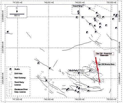 Figure 1.0 San Gill Historic Work (CNW Group/Zacatecas Silver Corp.)