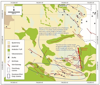Figure 5 - San Manuel-San Gill System (CNW Group/Zacatecas Silver Corp.)