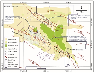 Figure 2 - Panuco Vein System (CNW Group/Zacatecas Silver Corp.)