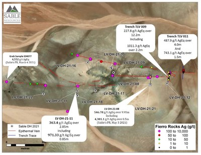 Figure 1. Location of reported results (CNW Group/Sable Resources Ltd.)