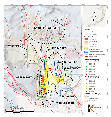 FIGURE 4: LONG VALLEY OXIDE GROWTH TARGETS (CNW Group/Kore Mining)
