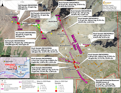 Coast Copper Corp Sweeney Property Results News Release. NR24-12 Figure 1 (CNW Group/Coast Copper Corp.)