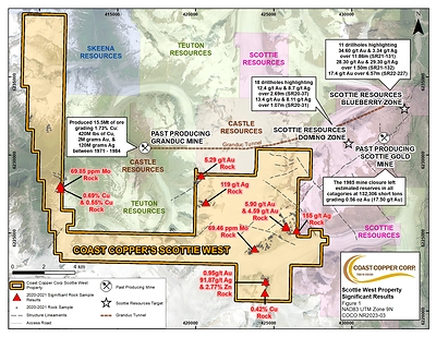 Coast Copper News Release- NR23-03- Figure 1 (CNW Group/Coast Copper Corp.)