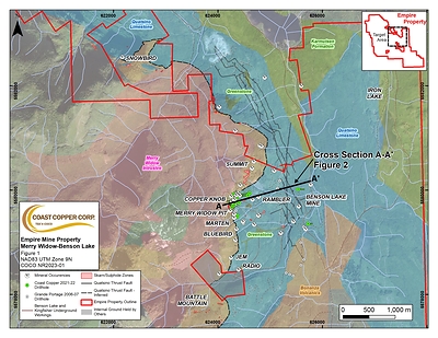 NR2023-01 Figure 1_Empire Mine Property (CNW Group/Coast Copper Corp.)