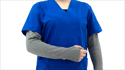 BitePRO Version 4 Bite Resistant Armguards worn by a nurse
