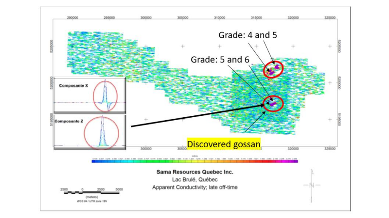 Figure 1: SRQ’s Lac Brulé project is located 148 km
West-Northwest of Mont-Laurier and 290 km Northwest of Montreal. The
project area is located 5 hours driving north of Montreal. SRQ owns a
second block of claims (Lac Brennan) overlying an isolated gravity
high in prolongation of the “Renzi shear zone”.
   
   
    The old Renzy Ni-Cu mine operated from 1969 to 1972 selling
nickel and copper concentrate to Falconbridge in Sudbury,
Ontario.