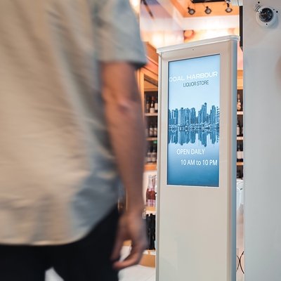 INEO Tech Corp., through its wholly owned subsidiary, INEO Solutions Inc., operates the INEO Media Network, a digital advertising and analytics solution for retailers. INEO's patented technology integrates and monetizes digital screens with theft detection sensor gates at the entrance of retail stores. (CNW Group/INEO Tech Corp.)