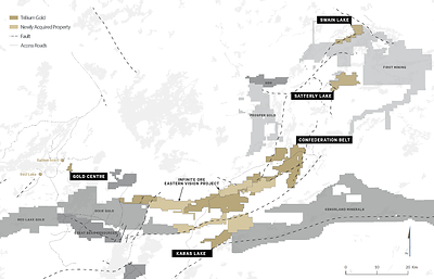 Trillium Gold Signs Definitive Agreement for Acquisition of Contiguous Confederation Lake Land Package, Red Lake, Ontario (CNW Group/Trillium Gold Mines Inc.)