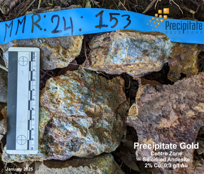 Figure 1: Gold-in-Soil Geochemical and IP Geophysical map,
     



      Centro Zone
     



      of the Juan de Herrera
Project