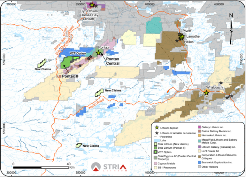 Figure
2:
   
   
    Reginal map and newly
acquired VCT claims and newly staked claims