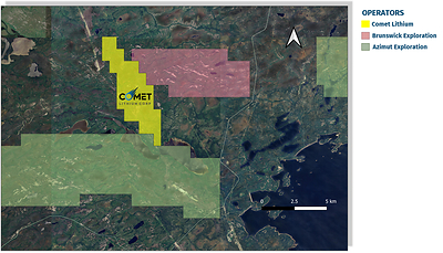 Figure 3: Elmer East Property (CNW Group/Comet Lithium Corporation)