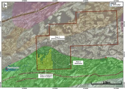 Figure 1: Planned 2023 Phase 2 & 3 Liberty ground gravity survey (CNW Group/Comet Lithium Corp.)