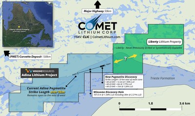 Source of information concerning Winsome Resources’ Adina project:  Winsome Resources investor presentation January 2023 (https://wcsecure.weblink.com.au/pdf/WR1/02626548.pdf), Winsome Resources investor presentation April 2023 (https://wcsecure.weblink.com.au/pdf/WR1/02664218.pdf) and Winsome Resources press release dated April 3, 2023 https://wcsecure.weblink.com.au/pdf/WR1/02650507.pdf. (CNW Group/Comet Lithium Corp.)