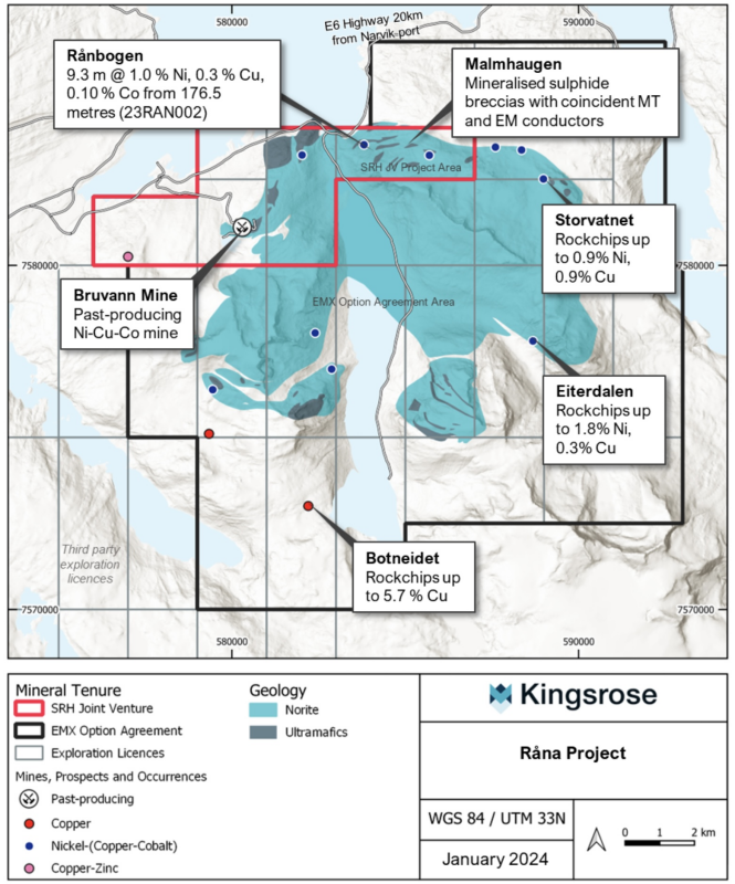 Figure 1: Råna project location