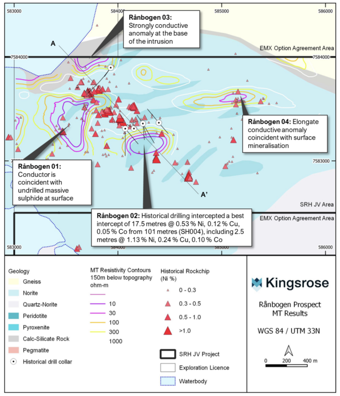 Figure 2: Map showing priority
exploration targets