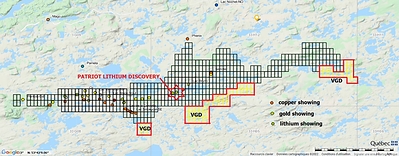 Visible Gold Mines Inc.  - Figure 1 (CNW Group/Visible Gold Mines Inc.)
