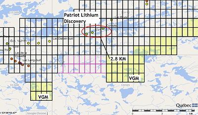 Figure 1 (CNW Group/Visible Gold Mines Inc.)