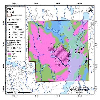 Map 1 (CNW Group/Metalex Ventures Ltd.)