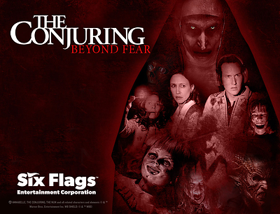 Six Flags Entertainment unleashes its biggest Halloween season in history with the debut of The Conjuring: Beyond Fear interactive experience at four parks - Cedar Point, Kings Island, Canada's Wonderland and Carowinds.