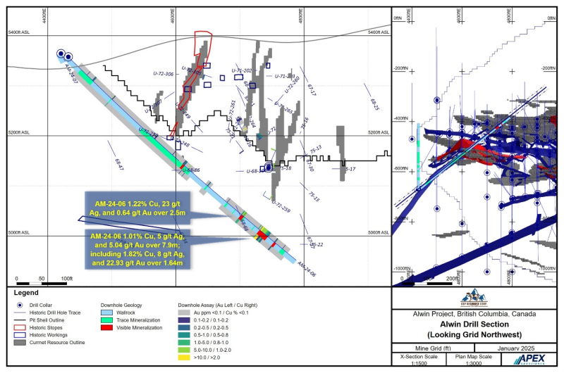 Figure 2: Alwin
Mine Drill Hole AM-24-06 Cross Section
   





    Click Image To View Full Size