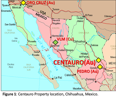 Figure 1: Centauro Property location, Chihuahua, Mexico (CNW Group/Southern Empire Resources Corp.)