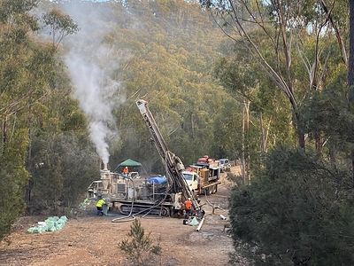 Figure 7: RC drilling at Great Pyramid (CNW Group/TinOne Resources Corp.)
