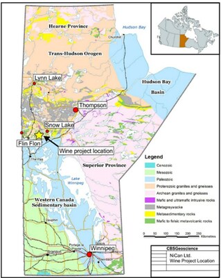 Figure 1: Wine Project Location (CNW Group/Nican Ltd.)
