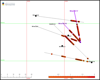 Figure 5: Plan View of Drilling Wine Occurrence – Selected Holes (CNW Group/Nican Ltd.)