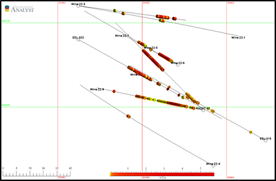 Figure 1: Drill Hole Locations – Wine Occurrence (CNW Group/Nican Ltd.)