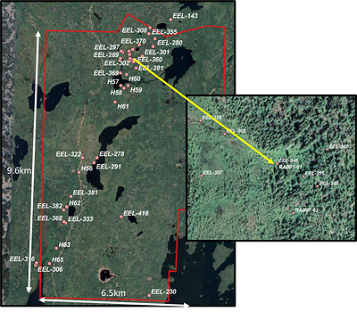 Figure 2: Historical Drill Hole Locations (CNW Group/Nican Ltd.)