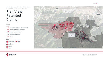 Historic Mines Locations (CNW Group/Silver Valley Metals Corp.)