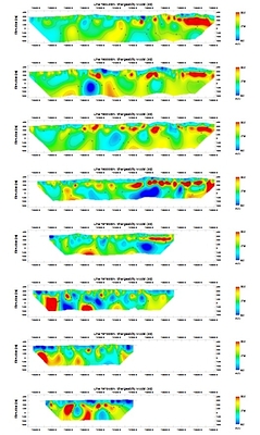 Figure 2 - Lines 1-15 2D chargeability inversion sections. (CNW Group/Essex Minerals Inc)