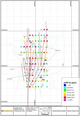 Figure 2 – Yandoit Gold Project – Sardinia Prospect proposed drilling plan. (CNW Group/Nubian Resources Ltd.)