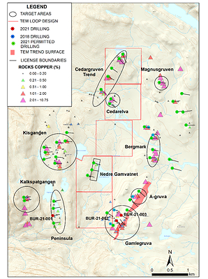 Figure 1.  Location of planned exploration activities at the Burfjord Project, northern Norway. (CNW Group/Norden Crown Metals Corp.)