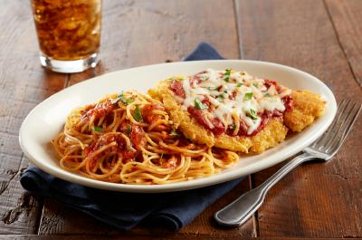 BJ's Italian Chicken Parmesan and Spaghetti