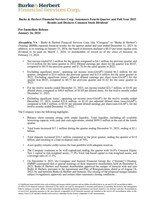 Burke & Herbert Financial Services Corp. Announces Fourth Quarter and Full Year 2023 Results and Declares Common Stock Dividend