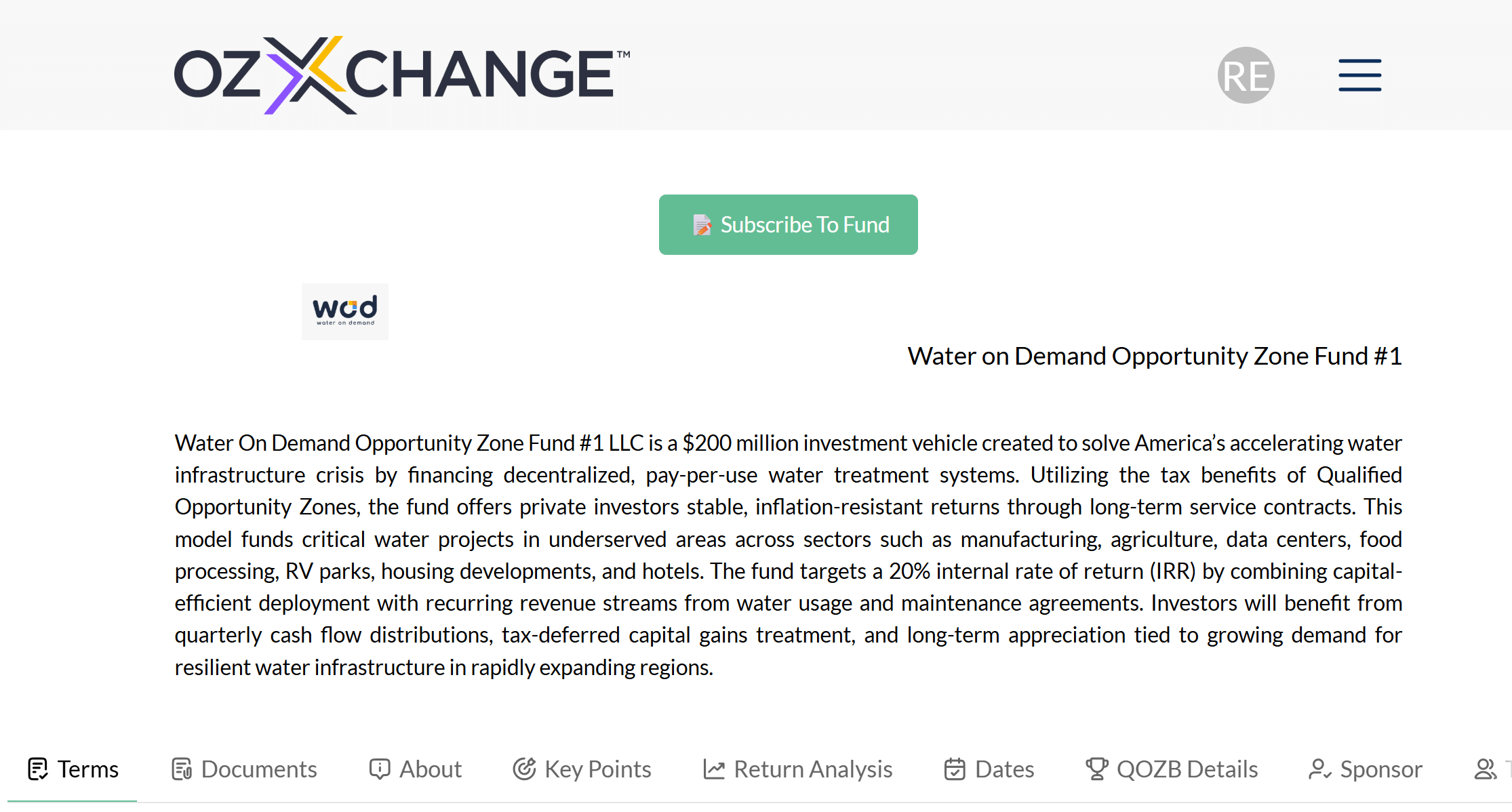Water On Demand Creates First of its Kind Water Infrastructure Fund