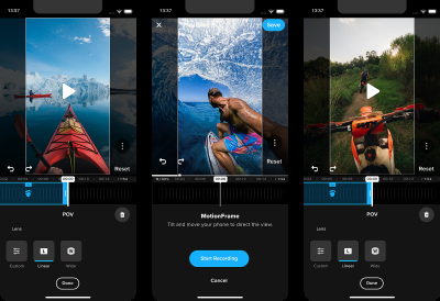 GoPro introduces two new tools to its 360 editing suite in the Quik mobile app. The tools—MotionFrame and POV—offer new ways to review, capture and share traditional fixed-frame videos and photos from 360 footage.