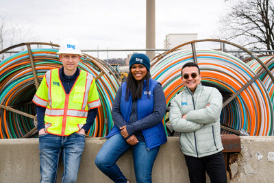 Ting Internet team on-site in Alexandria, Virginia, where the fiber internet service provider has lit its largest market to-date. (CNW Group/Tucows Inc.)