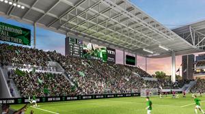 Artist’s Rendering of the new Daktronics video board