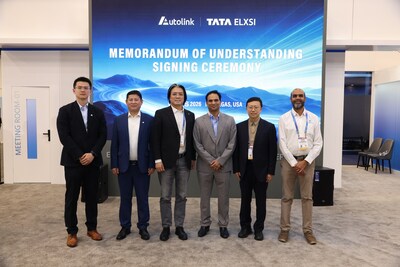 Representatives of Autolink and Tata Elxsi at the signing ceremony