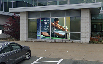 Renderings of new signage at the Manulife Recreation Centre (CNW Group/Manulife Financial Corporation)