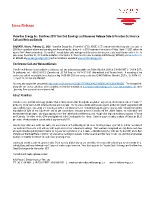 Vermilion Confirms 2019 Year End Earnings and Reserves Release Date (CNW Group/Vermilion Energy Inc.)